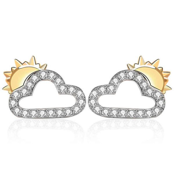 Fashion Jewelry Brass CZ Stud Earrings