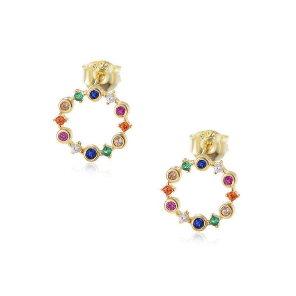 Fashion Jewelry Brass CZ Stud Earrings