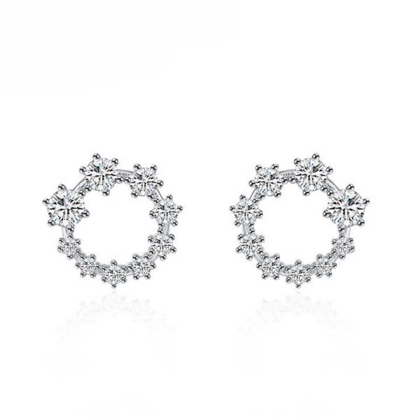 Fashion Jewelry Brass CZ Stud Earrings