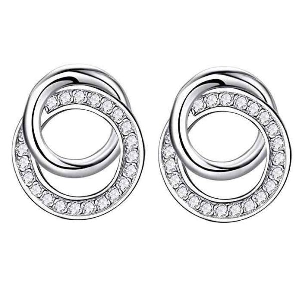 Fashion Jewelry Brass CZ Stud Earrings