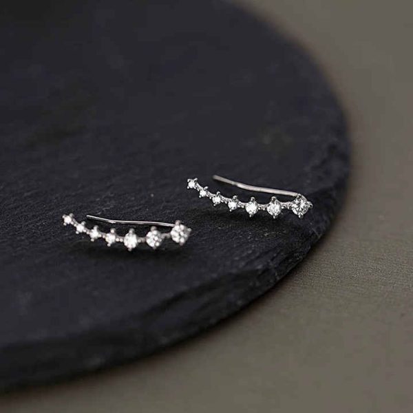 S925 Sterling Silver Earrings High Quality Temperament Zircon Earrings No Piercing Ear Stud Jewelry
