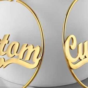 Custom Stainless Steel Letter Stud Earrings 18K Gold Plated Women's Fashion Jewelry Simple Name Design