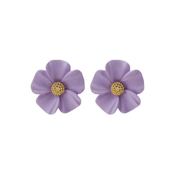 Wholesale Ins Style Stud Earrings Fashion Peach Flower Korean Earrings for Women