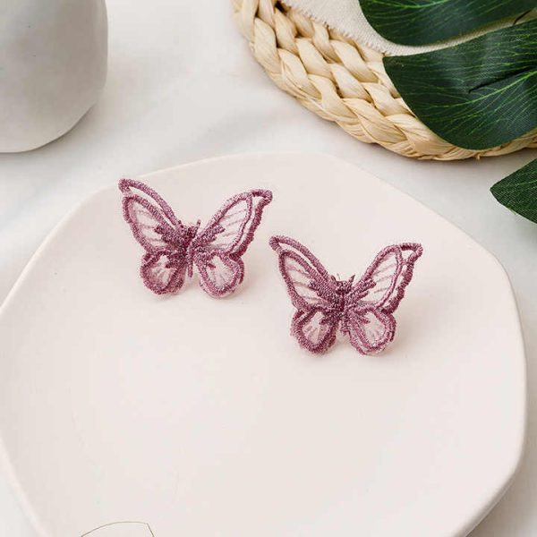 Wholesale Ins Style Stud Earrings Fashion Peach Flower Korean Earrings for Women