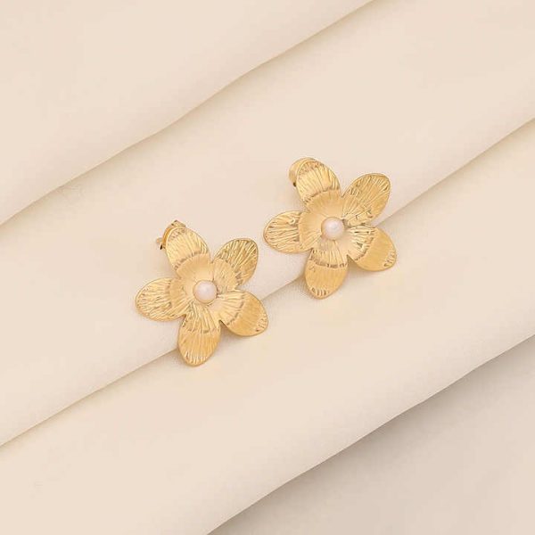 Fashion Jewelry Stainless Steel Studs Earrings Daisy Sunflower Earrings Large Flower Earrings for Women