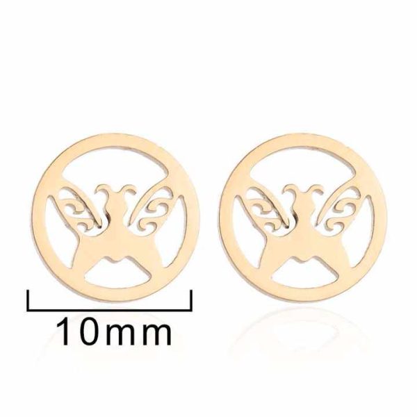 Hot Selling Fashion Earrings 2023 Stainless Steel Cute Animal Butterfly Stud Earrings Simple Women'S Design Fashion Stud Jewelry