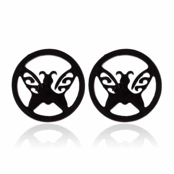 Hot Selling Fashion Earrings 2023 Stainless Steel Cute Animal Butterfly Stud Earrings Simple Women'S Design Fashion Stud Jewelry