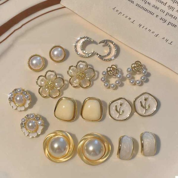 High Quality S925 Silver Needle Luxury Pearl Stud Earrings for Women Temperament Earrings Fashion Jewelry Accessories