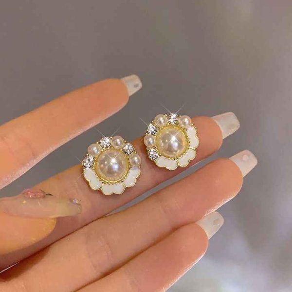 High Quality S925 Silver Needle Luxury Pearl Stud Earrings for Women Temperament Earrings Fashion Jewelry Accessories