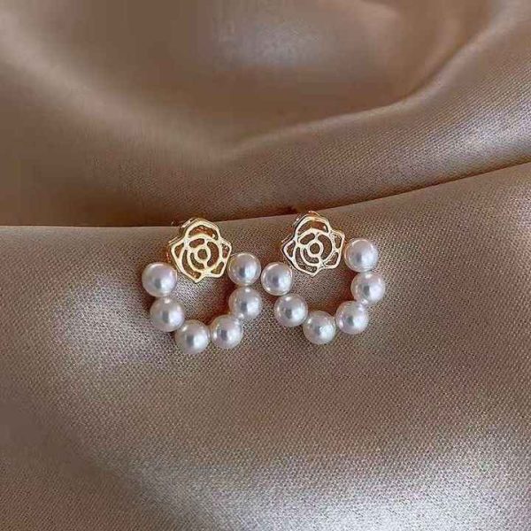 High Quality S925 Silver Needle Luxury Pearl Stud Earrings for Women Temperament Earrings Fashion Jewelry Accessories