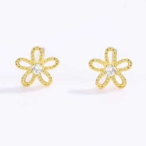2024 New Fashion Vintage Flower Stud Earrings Luxury High Quality Earring Style Studs Earrings