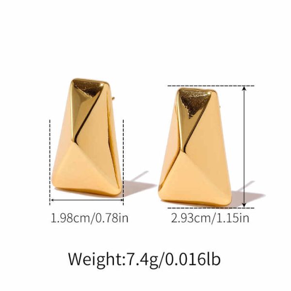 2025 New Exquisite Bohemian Style 18K Gold Modern and Minimal Geometry Stud Earring Fashionable Women's Earrings