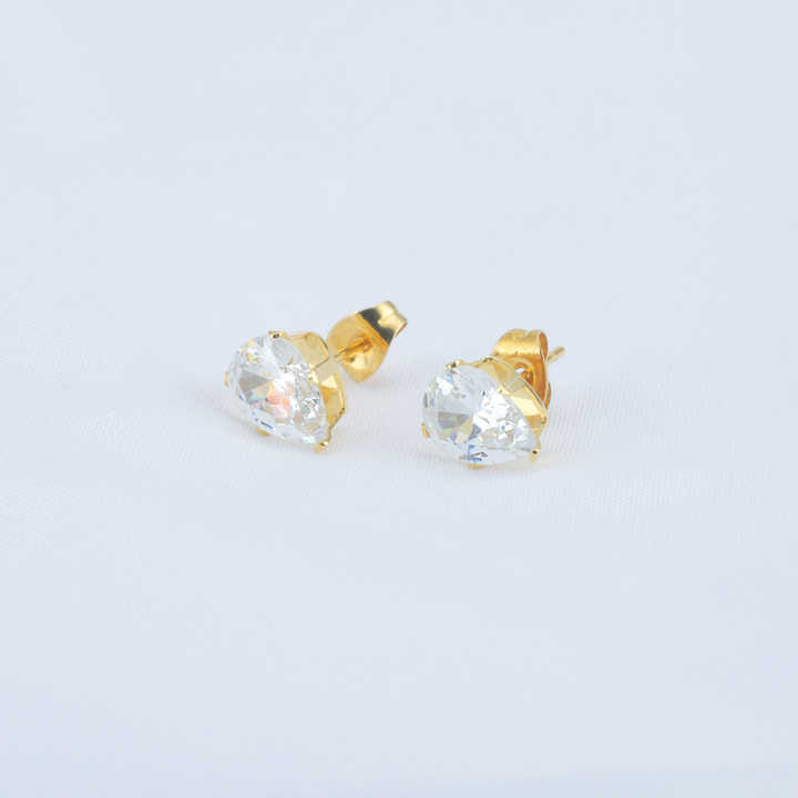 Wholesale Cute Gold-Plated Bow Stud Earrings Fashion Jewelry for Girls with Opal and Zirconia Stainless Steel Main Material