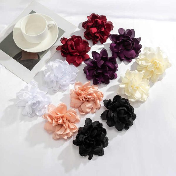 Fashion Personality Handmade Silk Fabric Flower Earrings Bohemian Studs for Women & Girls Wedding Jewelry Gifts Fine Accessories