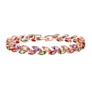 2024 New Color Crystal Bracelet Jewelry Fashion Luxury Copper Zircon Bracelet Women's Accessories Wholesale