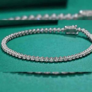 Customizable Princess Cut Lab-Grown Diamond Tennis Bracelet in 18K 14K 9K Gold for Women