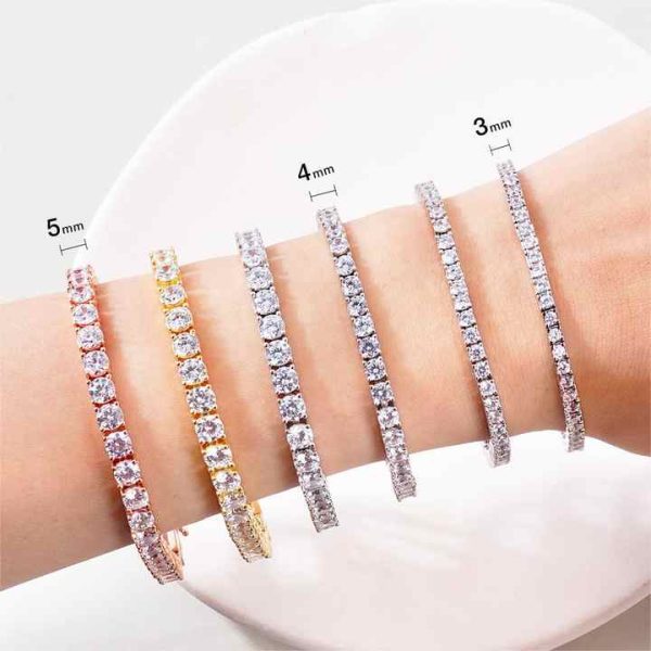 Clear 3A 5A CZ Crystal Pendant Sterling Silver 925 Jewellery Sliver Fashion Jewelry Tennis Bracelets