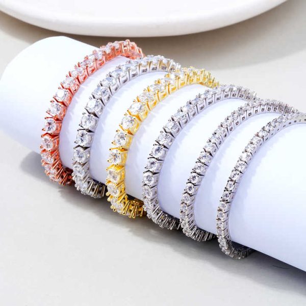 Clear 3A 5A CZ Crystal Pendant Sterling Silver 925 Jewellery Sliver Fashion Jewelry Tennis Bracelets