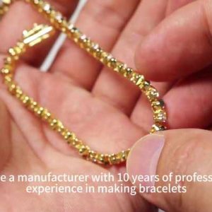 Trendy Women's Tennis Bracelet Copper with Zircon Stones 14K 18K Gold Rose Platinum Plated Chain Jewelry Customizable Gift for Her