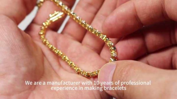 Trendy Women's Tennis Bracelet Copper with Zircon Stones 14K 18K Gold Rose Platinum Plated Chain Jewelry Customizable Gift for Her