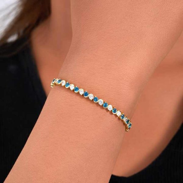 High Quality Copper Tennis Bracelet Women 14k 18k Gold Plated Custom Tiny CZ Zirconia Fashionable Chain Bracelet