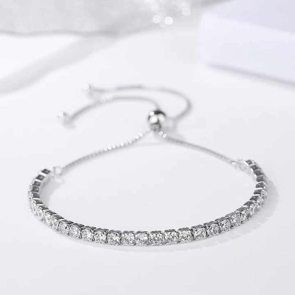 Cross-border Jewelry Fashion Full of Diamonds Personalized S925 Sterling Silver Bracelet Female European and American Foreign Tr