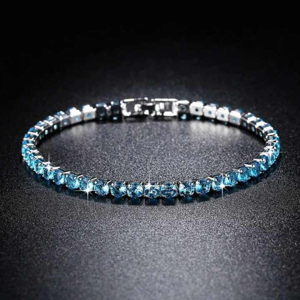 Simple Hip Hop Tennis Bracelet, Women's Shiny Zircon Bracelet, European and American Hip Hop Jewelry Gifts