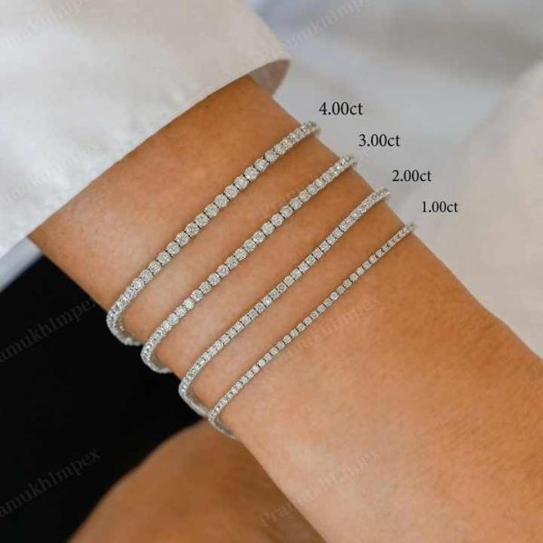 925 Sterling Silver Bracelets Factory Outlet Hot Sale Tennis Bracelet Moissanite Diamond Custom Made Hip Hop Tennis Bracelets