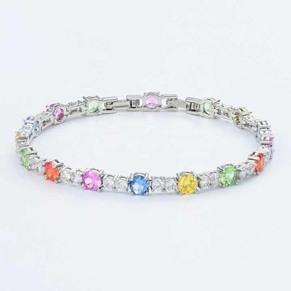 14K 18K Gold Plated Brass CZ Zircon Cubic Zirconia Tenis Brazalete Uomo Bracciali Tennis Bracelet for Men Women