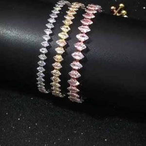925 Sterling Silver Tennis Bracelet with Crystal Rhinestone for Girls - Sporty Casual Jewelry