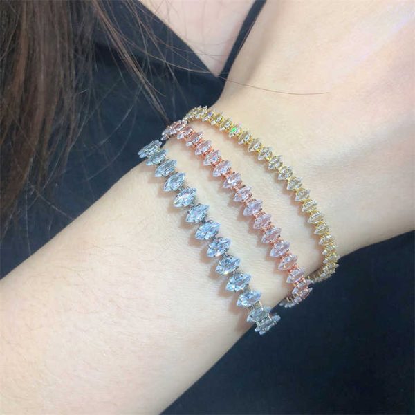 Jewelry Wholesale Women Jewelry Fashion Charming 925 Sterling Silver Tennis Bracelet for Girl