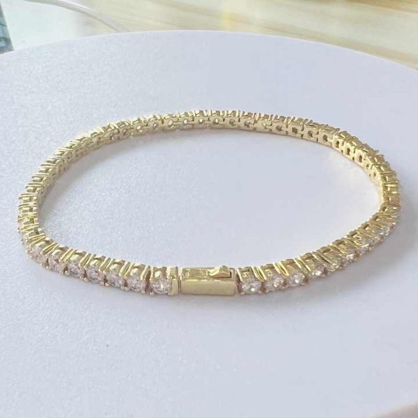 Custom Factory Tennis Bracelet Jewelry Microns Gold Plated