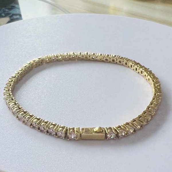 Custom Factory Tennis Bracelet Jewelry Microns Gold Plated