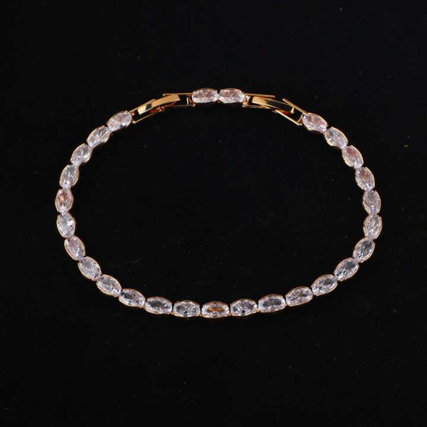 Fashion Jewelry Zirconia CZ Crystal Bracelets Trend 2023 Full Elliptical Zircon Bling Tennis Bracelet Women