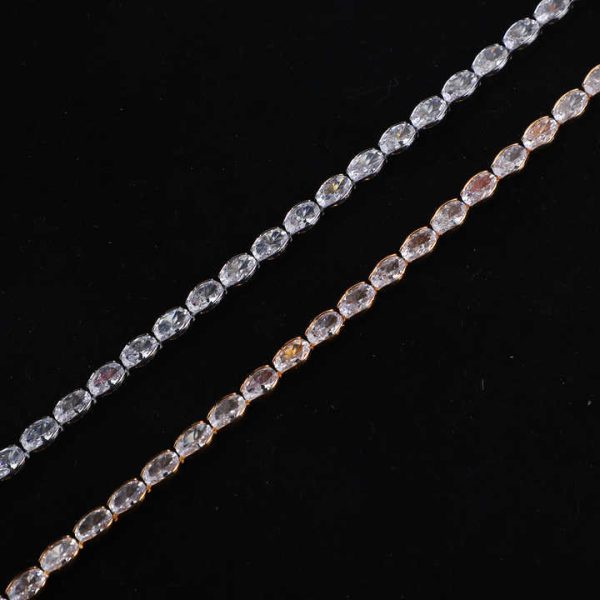 Fashion Jewelry Zirconia CZ Crystal Bracelets Trend 2023 Full Elliptical Zircon Bling Tennis Bracelet Women
