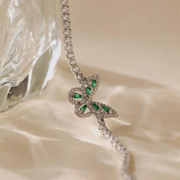 Fashion Brass 18K Gold Plated Butterfly Tennis Bracelet Elegant Jewelry for Women Bracelet