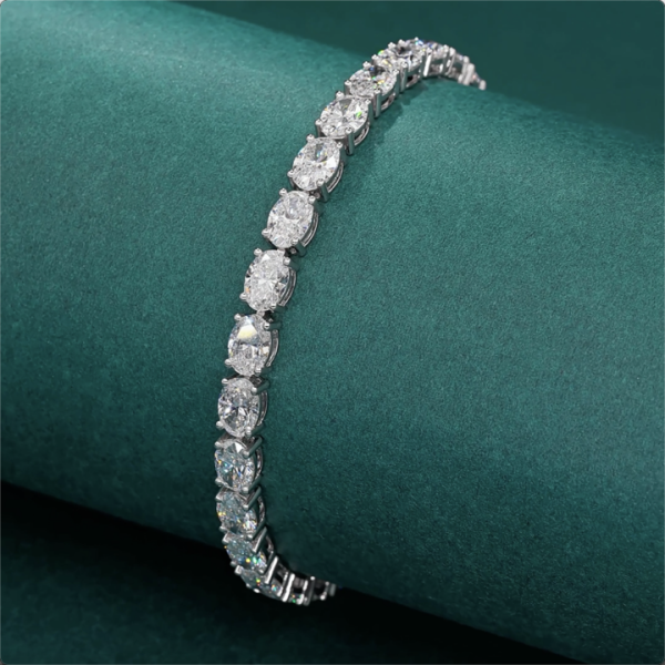 18K 14K 9K Gold 0.1 CT Cushion Cutting Custom Style Fashion Lab Grown Diamond Tennis Bracelet