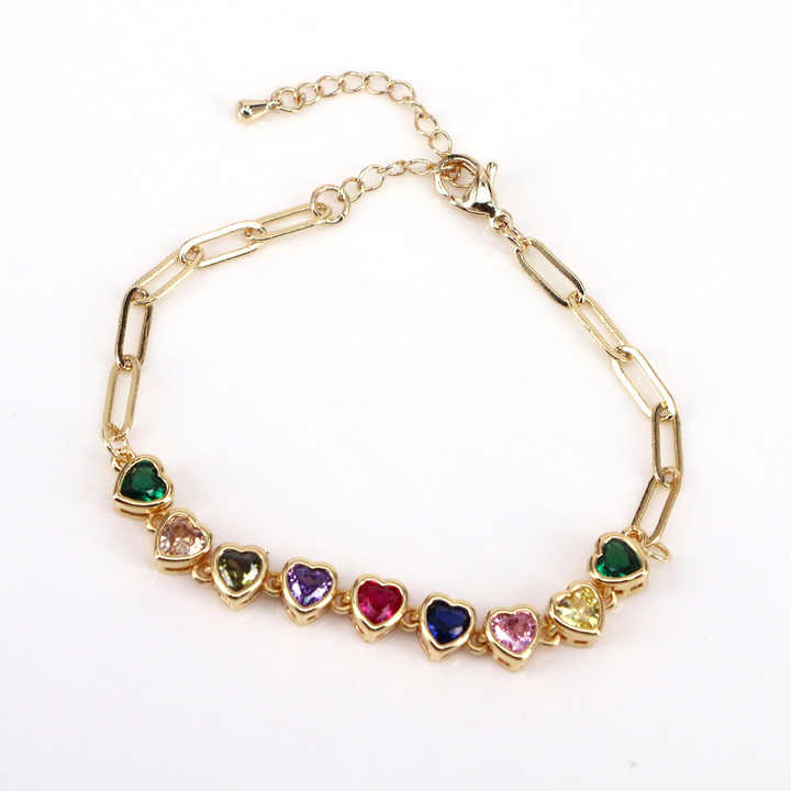 New Hot Selling Zircon Bracelets Women Fashion Decoration Tennis Bracelets 18k Gold Plated