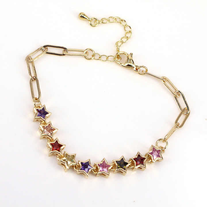 New Hot Selling Zircon Bracelets Women Fashion Decoration Tennis Bracelets 18k Gold Plated