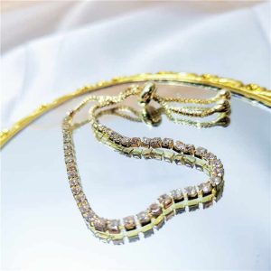 Trendy Adjustable Women's Tennis Bracelet - Colorful Cubic Zirconia & Opal Alloy Rhinestone Jewelry with Slide Clasp
