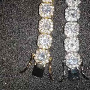10mm Trendy 18k Gold Plated Brass Tennis Bracelet with AAA Zircon Stones - Unisex Geometric Design Jewelry for Weddings & Anniversaries