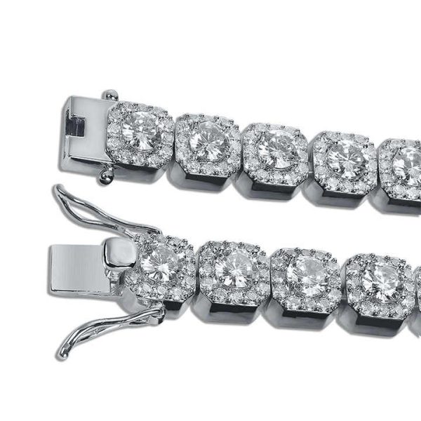 10mm Fashion Width Luxury Fashion Jewelry 14k Men's Gold AAA Zircon Ice Out Micro Pave Silver / Gold Tennis Bracelet