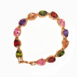 Trendy Gold Plated Brass Tennis Bracelet with AAA Cubic Zirconia for Women