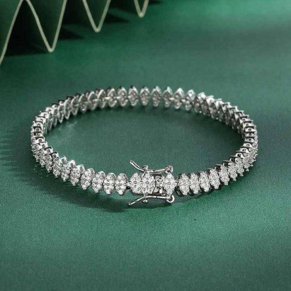 3x6mm CZ Zircon Cubic Zirconia Gold Plated Brass Pulseira Brazalete Bracciale Bracelet Choker Necklace Tennis Chain