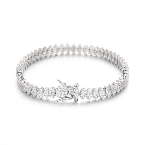 3x6mm CZ Zircon Cubic Zirconia Gold Plated Brass Pulseira Brazalete Bracciale Bracelet Choker Necklace Tennis Chain