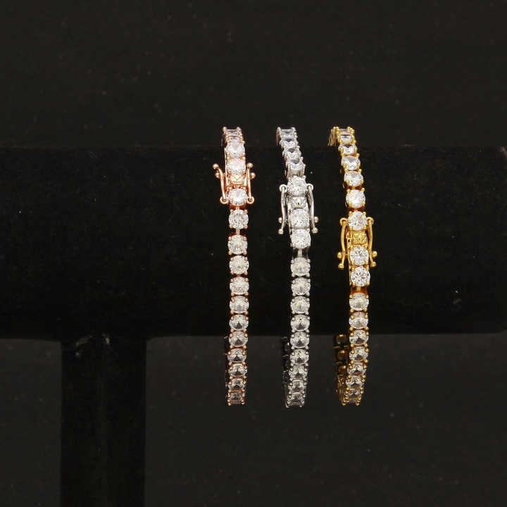 Tennis Bracelet with Hiphop Diamond Tennis Chain for Men Zirconia Bracelets Gift Wholesale Jewelry