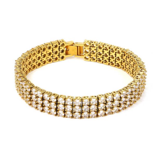 Fashion Trend Charm Gold Jewelry Wholesale Stainless Steel Tennis Bracelets Luxury Bracelets Women