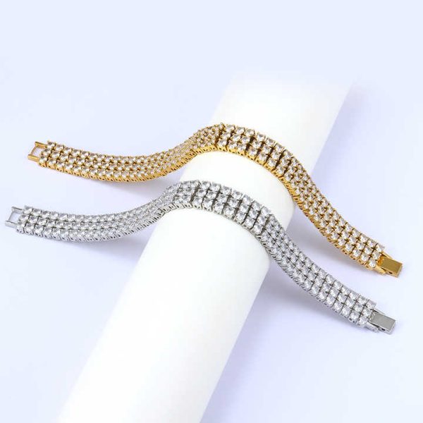 Fashion Trend Charm Gold Jewelry Wholesale Stainless Steel Tennis Bracelets Luxury Bracelets Women