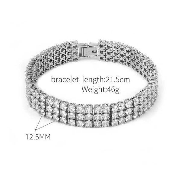Fashion Trend Charm Gold Jewelry Wholesale Stainless Steel Tennis Bracelets Luxury Bracelets Women
