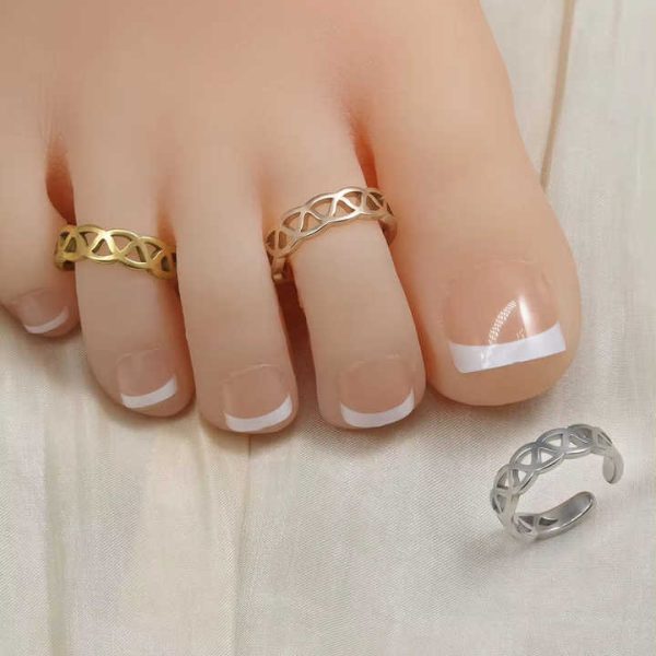 Summer Fashion Jewelry 925 Sterling Silver Toe Ring Open Adjustable Toe Rings for Women